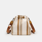 Vintage Canvas Crossbody Bucket Bag