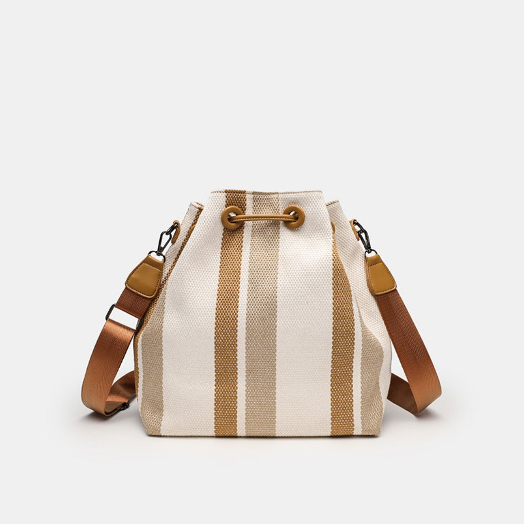 Vintage Canvas Crossbody Bucket Bag
