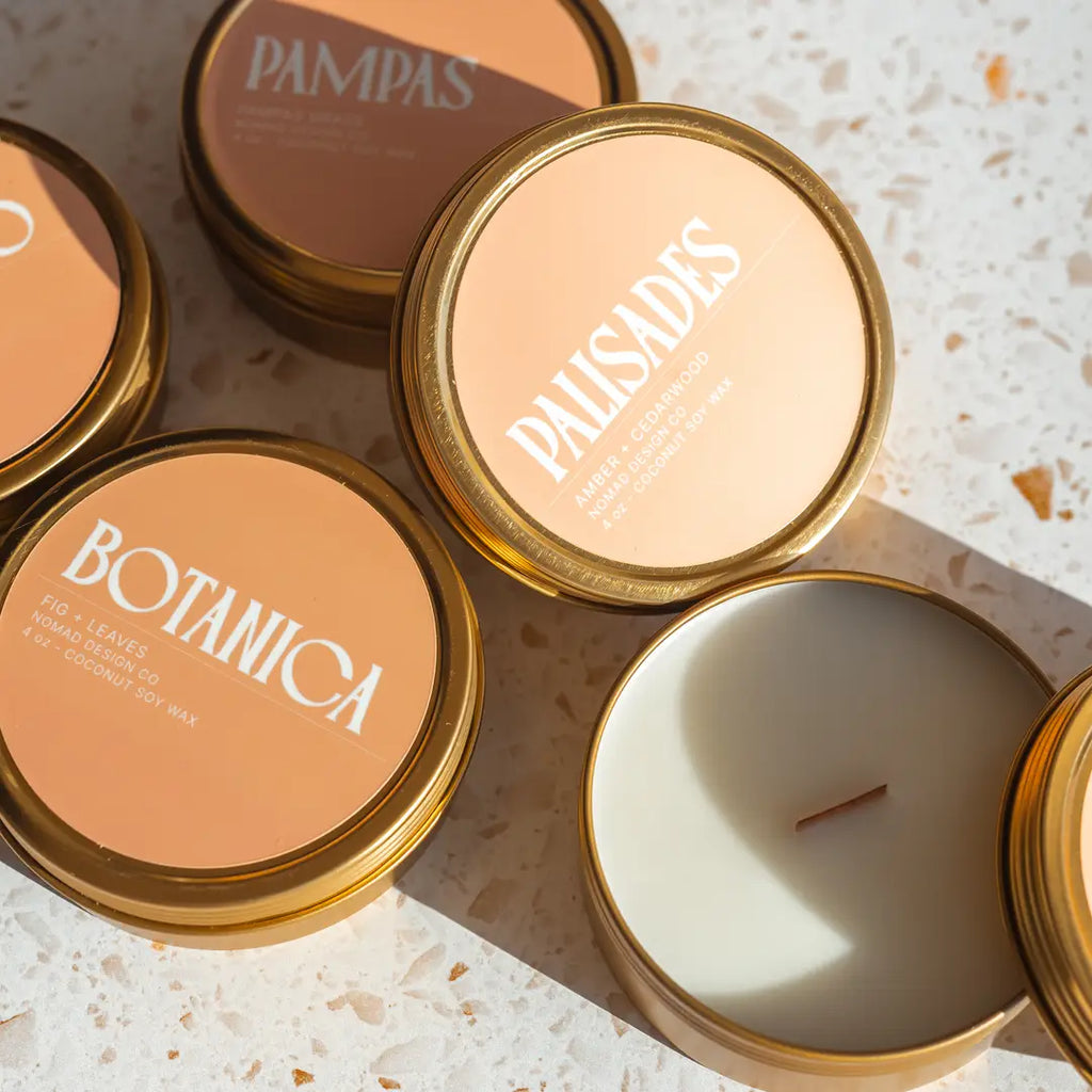 Palisades Amber Travel Tin Candle