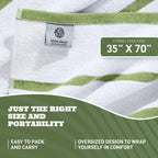 Oversized Cotton Striped Pool & Beach Towels – 3 Pack