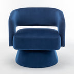Velvet 360° Swivel Barrel Accent Chair
