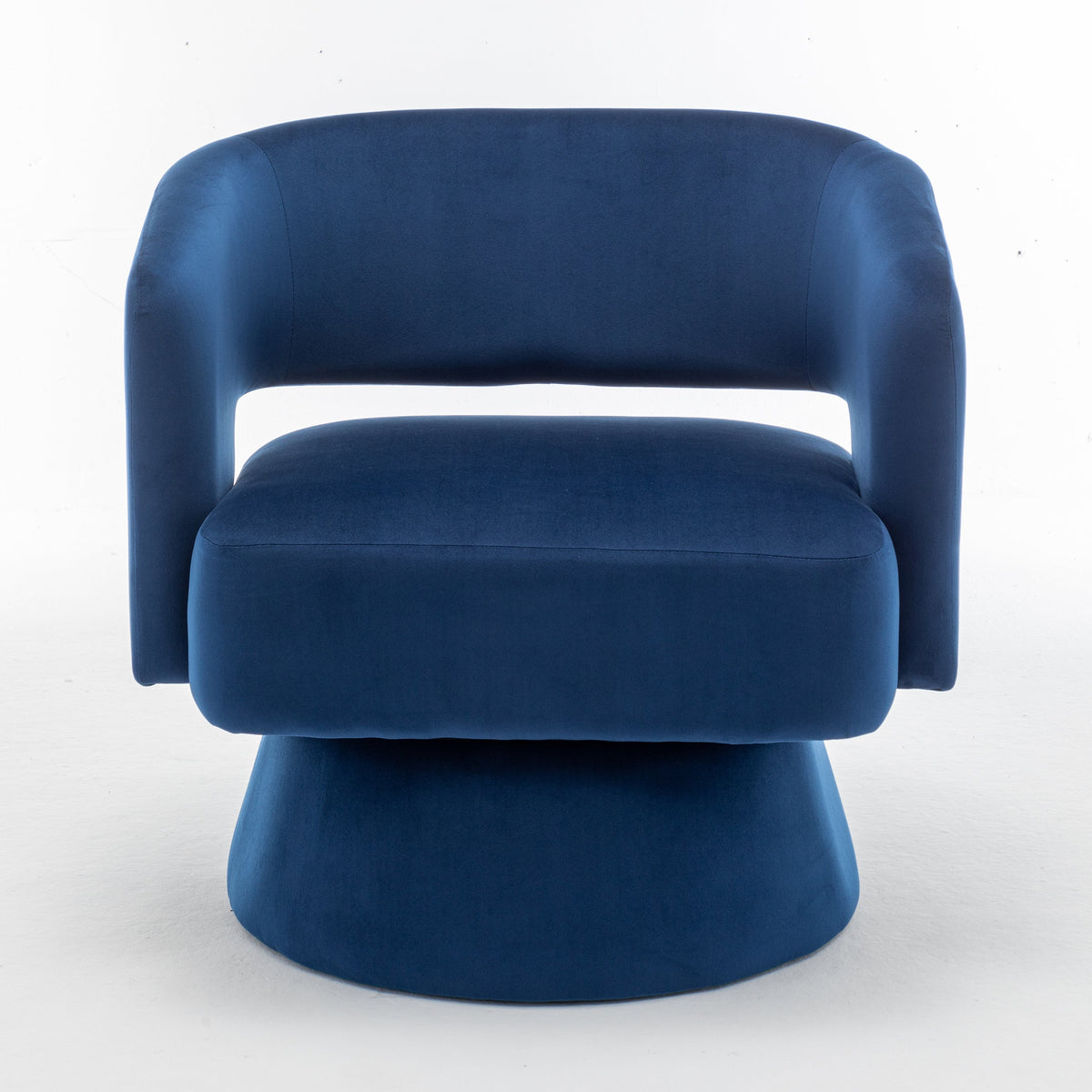 Velvet 360° Swivel Barrel Accent Chair