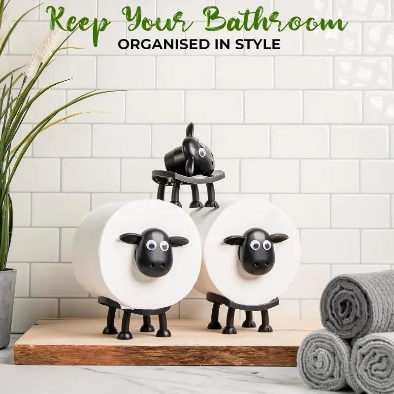Sheep-Shaped Toilet Paper Holder – Decorative Bathroom Storage Rack