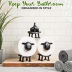 Sheep-Shaped Toilet Paper Holder – Decorative Bathroom Storage Rack