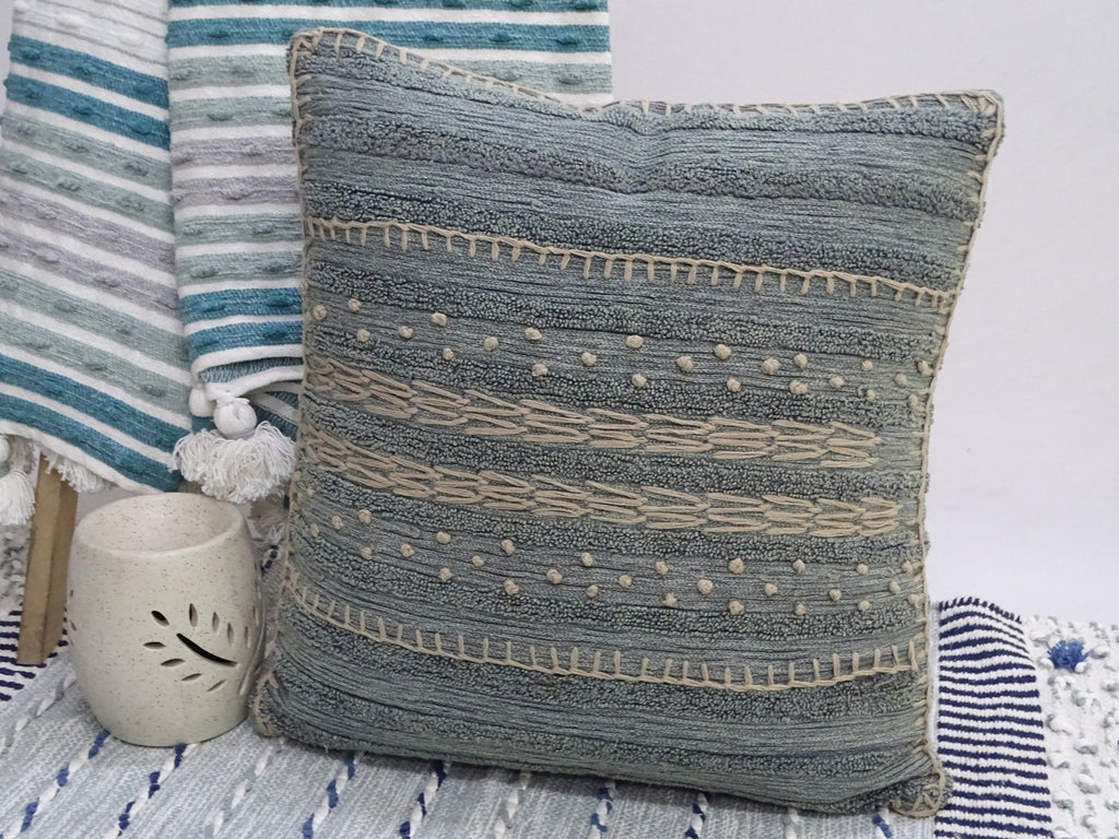 Embroidered Throw Pillow