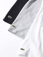 Lacoste Men's Essentials 3 Pack 100% Cotton Regular Fit Crew Neck T-Shirts
