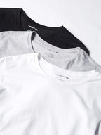 Lacoste Men's Essentials 3 Pack 100% Cotton Regular Fit Crew Neck T-Shirts