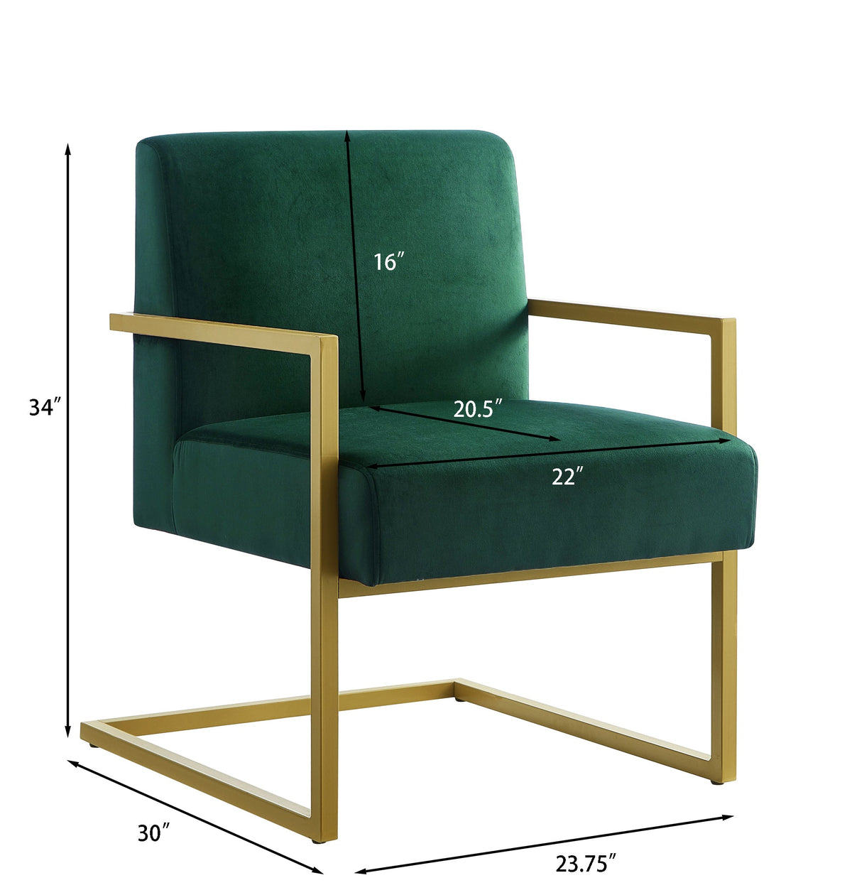 Modern Velvet Accent Chair
