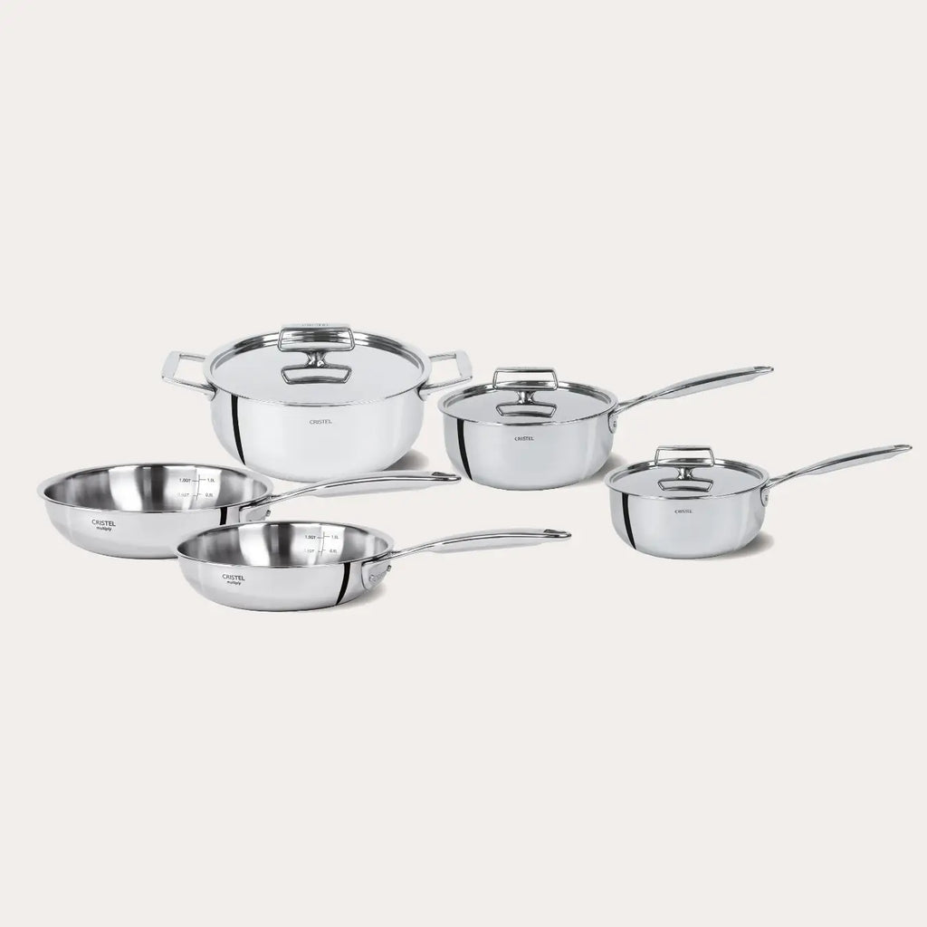 CRISTEL Castel'Pro® Luxury 8-Piece Stainless Steel Cookware Set