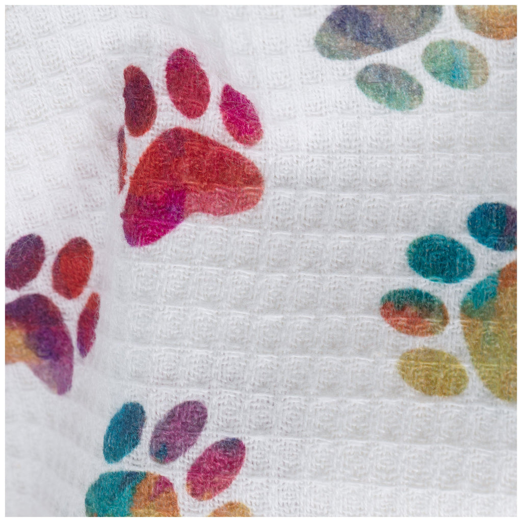 Rainbow Paw Print Kitchen Linens Set