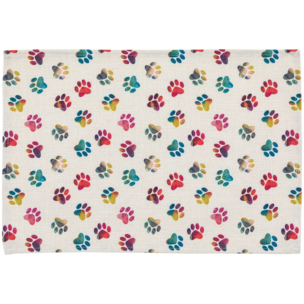 Rainbow Paw Print Kitchen Linens Set