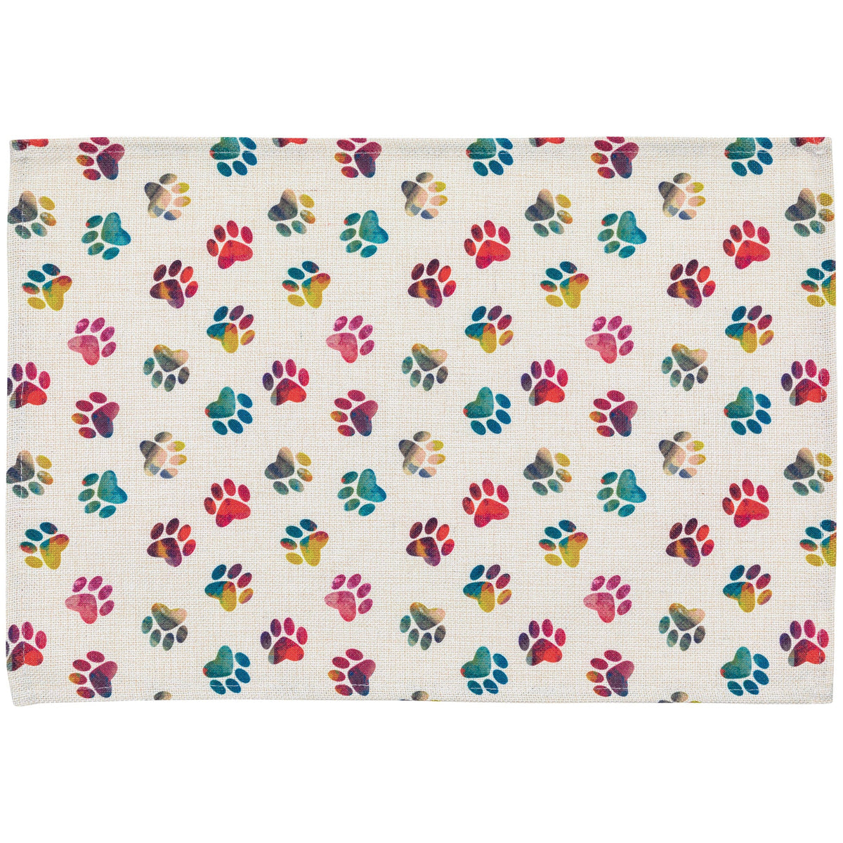 Rainbow Paw Print Kitchen Linens Set