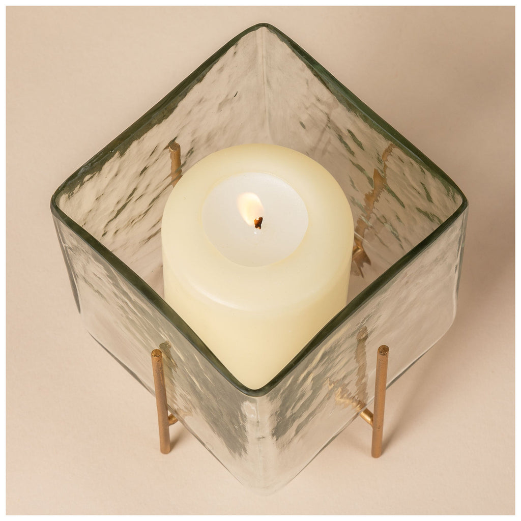 Gold Square Tea Light Holder