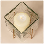 Gold Square Tea Light Holder
