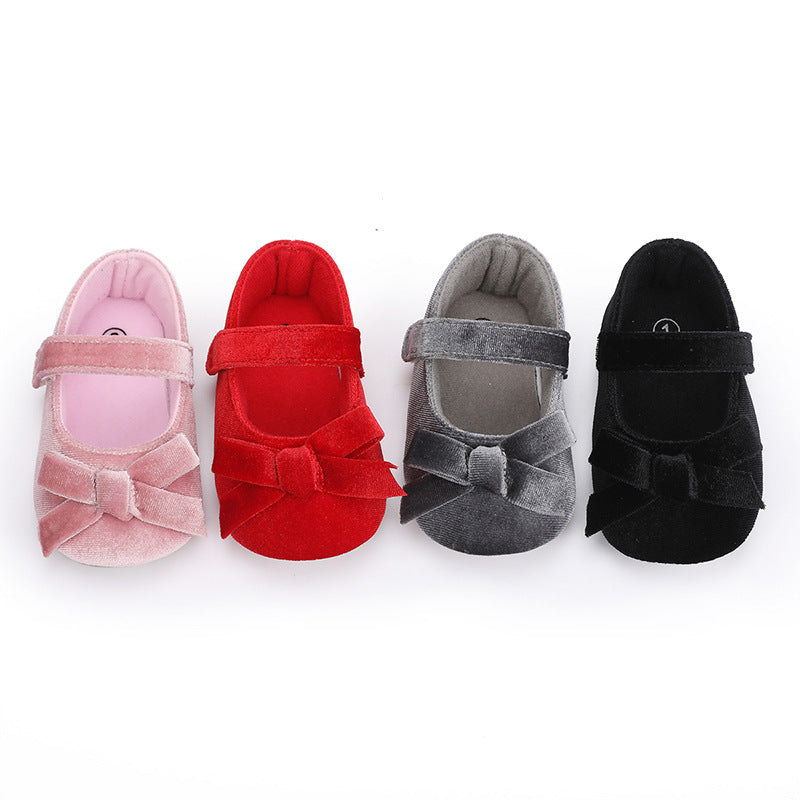 Baby Girls’ Princess Dress Shoes – Soft Flannel Style