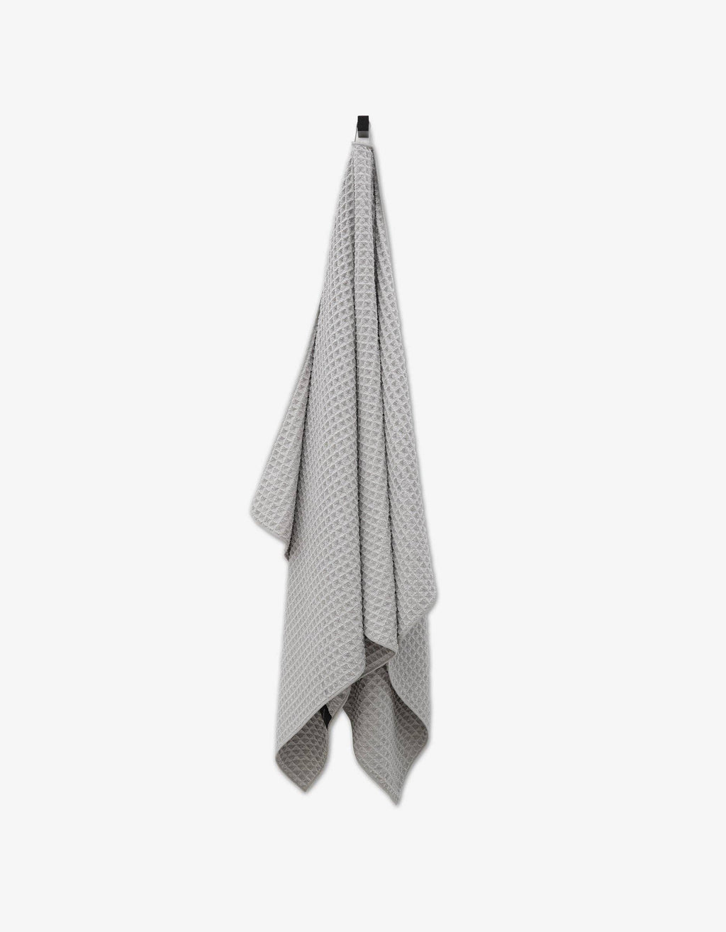 Geometry Waffle Bath Towel – Stone Gray