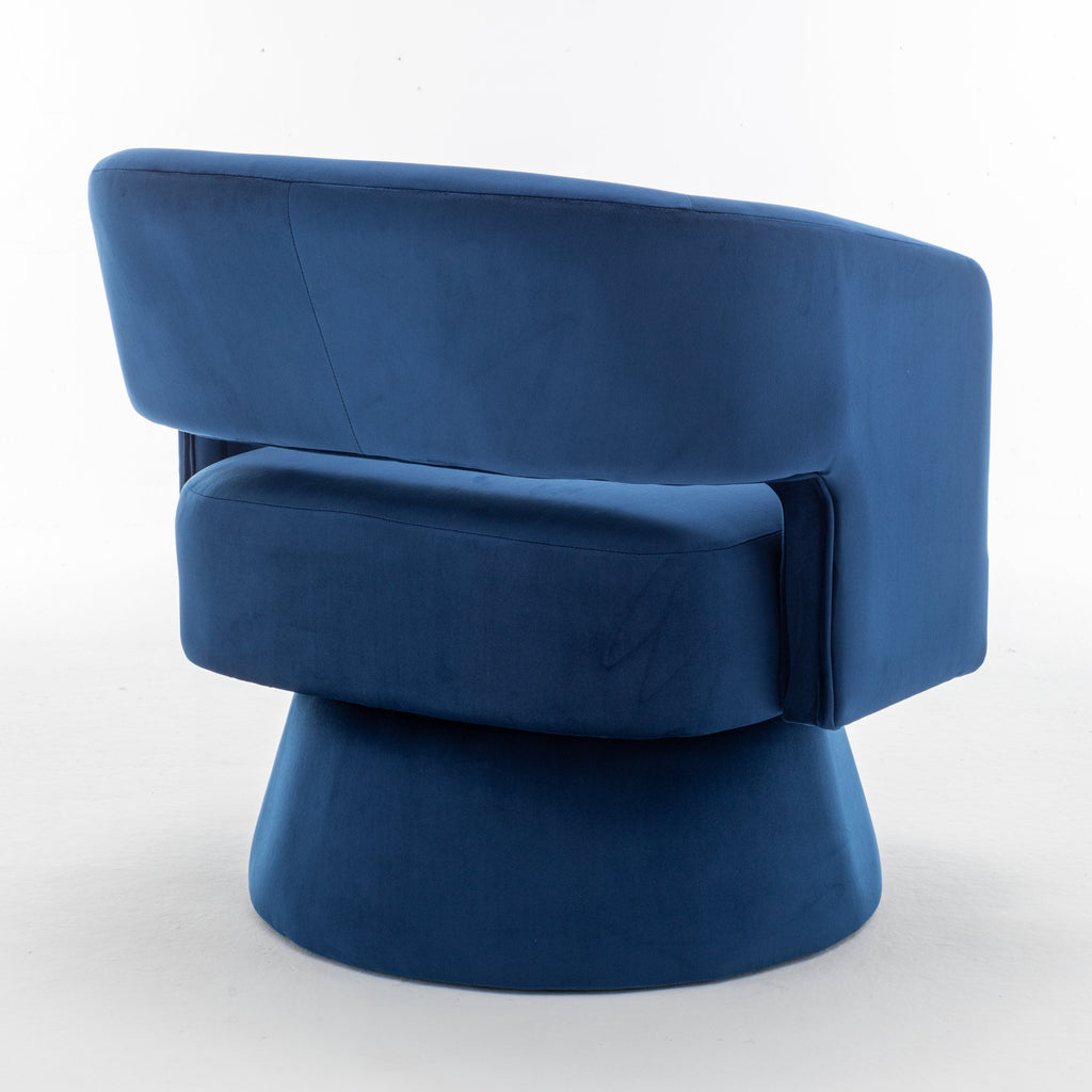Velvet 360° Swivel Barrel Accent Chair