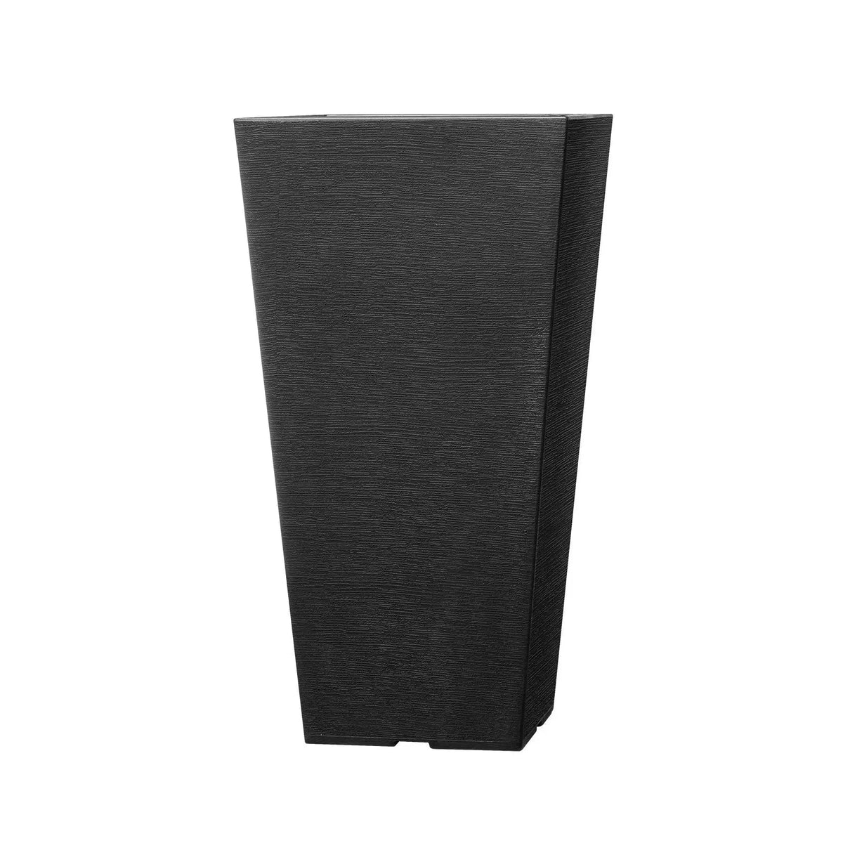 Set Of 2 Tall Outdoor Planters 22inch, Large Planters For Outdoor Indoor Plants, Black Front Porch Planters Flower Tree Plant Pots With Modern Design And Built-in Drainage