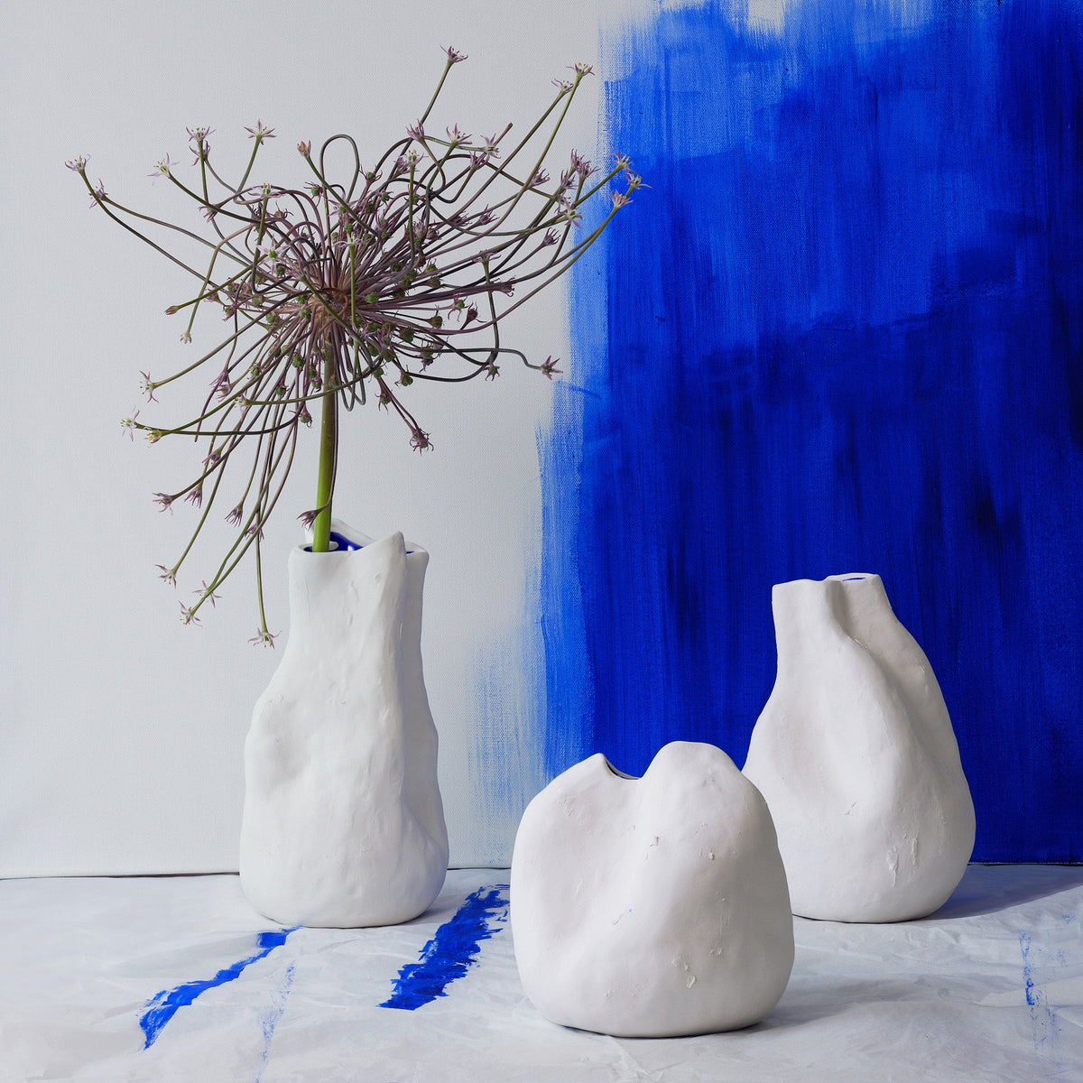 Sculptural White Porcelain Art Vase – Alexis