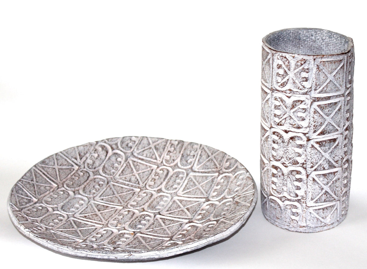 Handcrafted Ashanti Patterned Ceramics – Vases & Plates