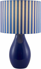 Beitbridge Navy Ceramic Table Lamp with Linen Shade