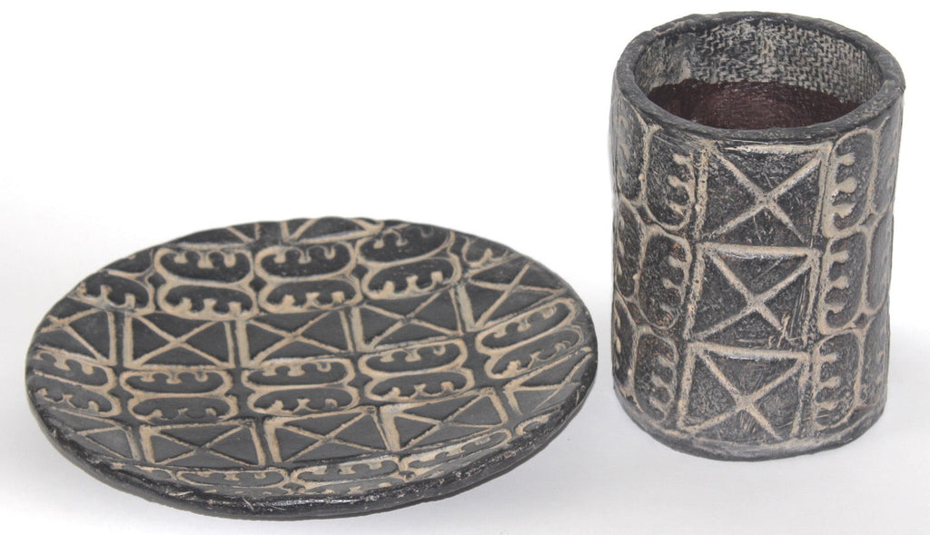 Handcrafted Ashanti Patterned Ceramics – Vases & Plates
