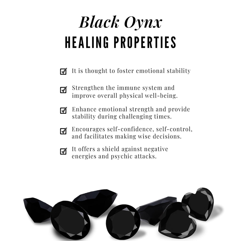 Natural Black Onyx Infinity Jewelry Set for Women