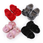 Baby Girls’ Princess Dress Shoes – Soft Flannel Style