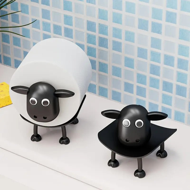 Sheep-Shaped Toilet Paper Holder – Decorative Bathroom Storage Rack