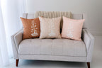 Brown Agave Bloom Linen Pillow