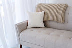 Brown Agave Bloom Linen Pillow