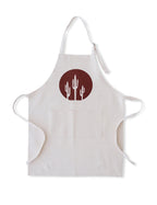 Saguaro Dark Clay Linen-Blend Kitchen Apron