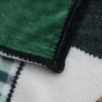 Forest Green Plaid Flannel Throw Blanket