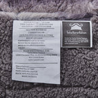 Luxury Charcoal Black Striped Faux Fur Blanket