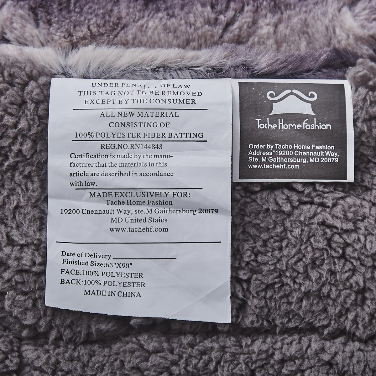 Luxury Charcoal Black Striped Faux Fur Blanket