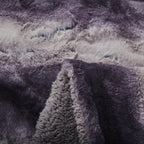 Luxury Charcoal Black Striped Faux Fur Blanket