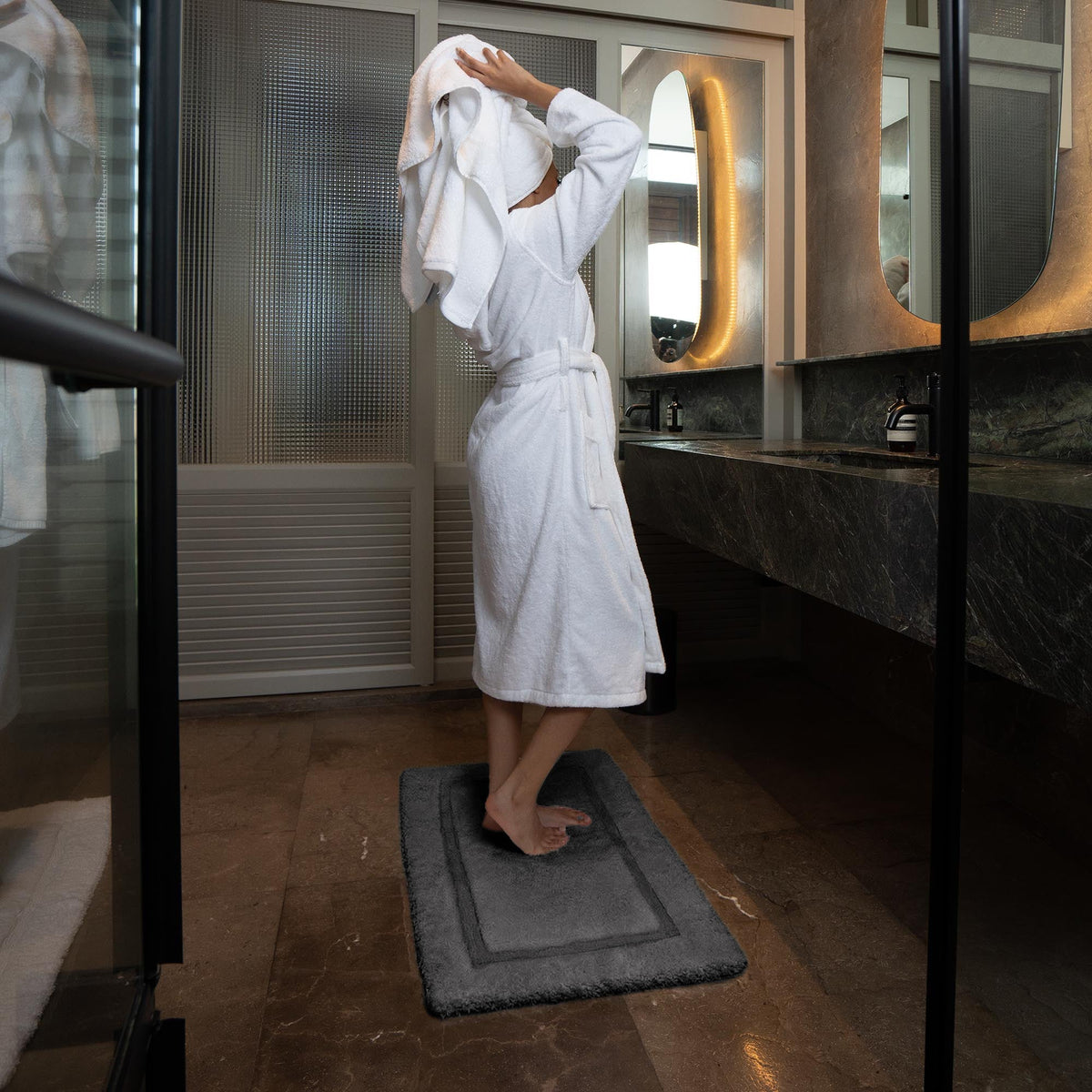 Luxury Ultraplush Cotton Bath Mat – White