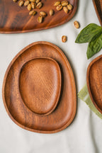 Acacia Serving Plate Set | Wooden Dinner Plates for Entertaining