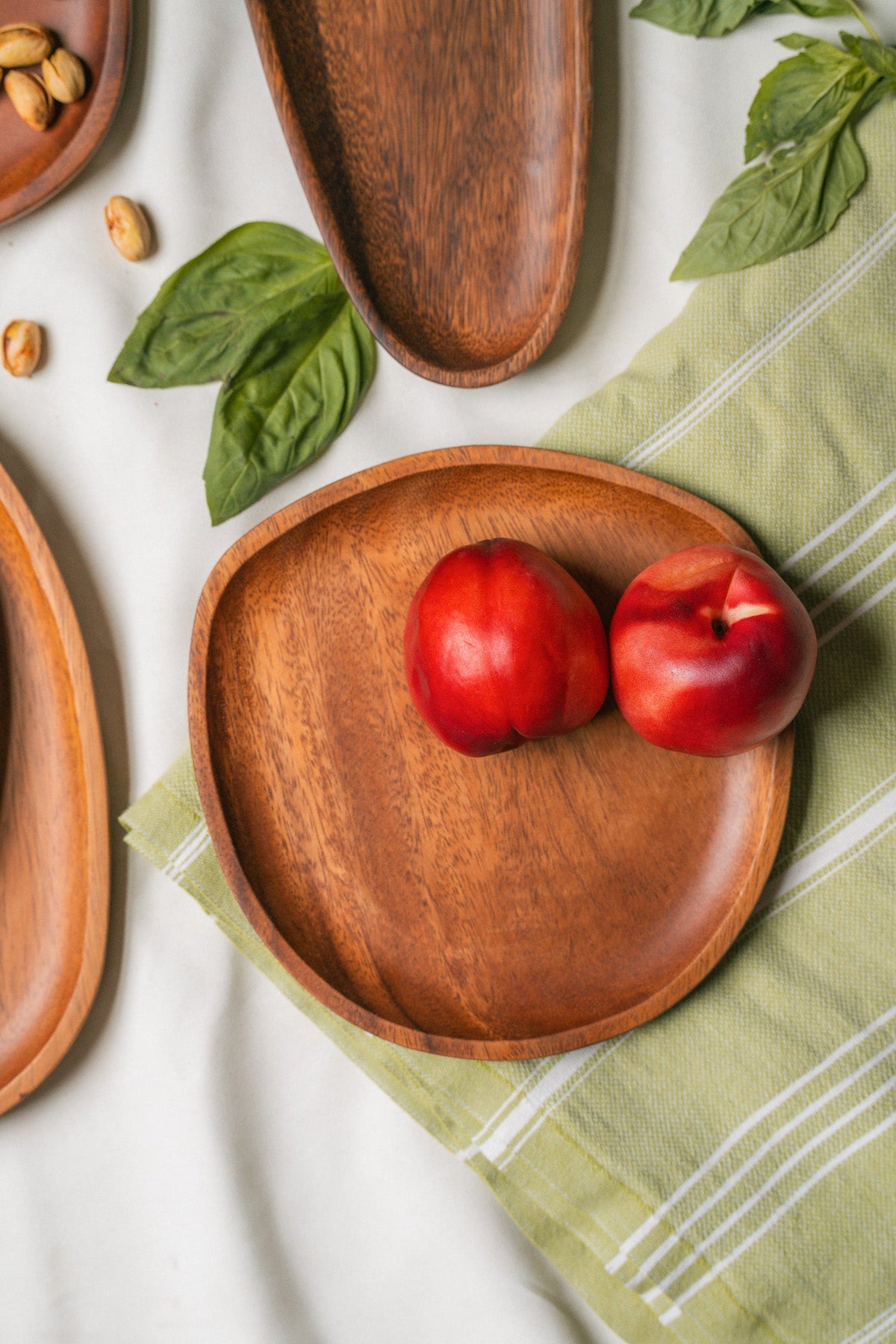 Acacia Serving Plate Set | Wooden Dinner Plates for Entertaining