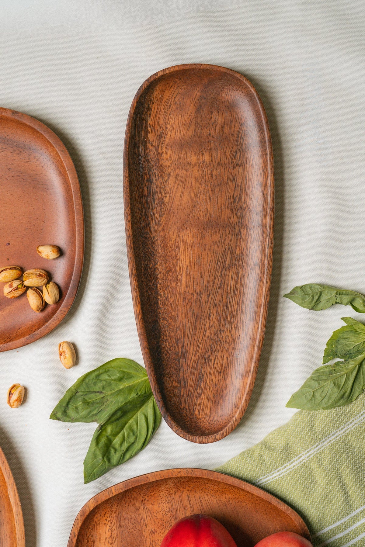 Acacia Serving Plate Set | Wooden Dinner Plates for Entertaining