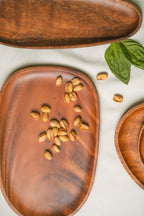 Acacia Serving Plate Set | Wooden Dinner Plates for Entertaining