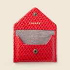 Mini Envelope Wallet With RFID protection - Red Woven