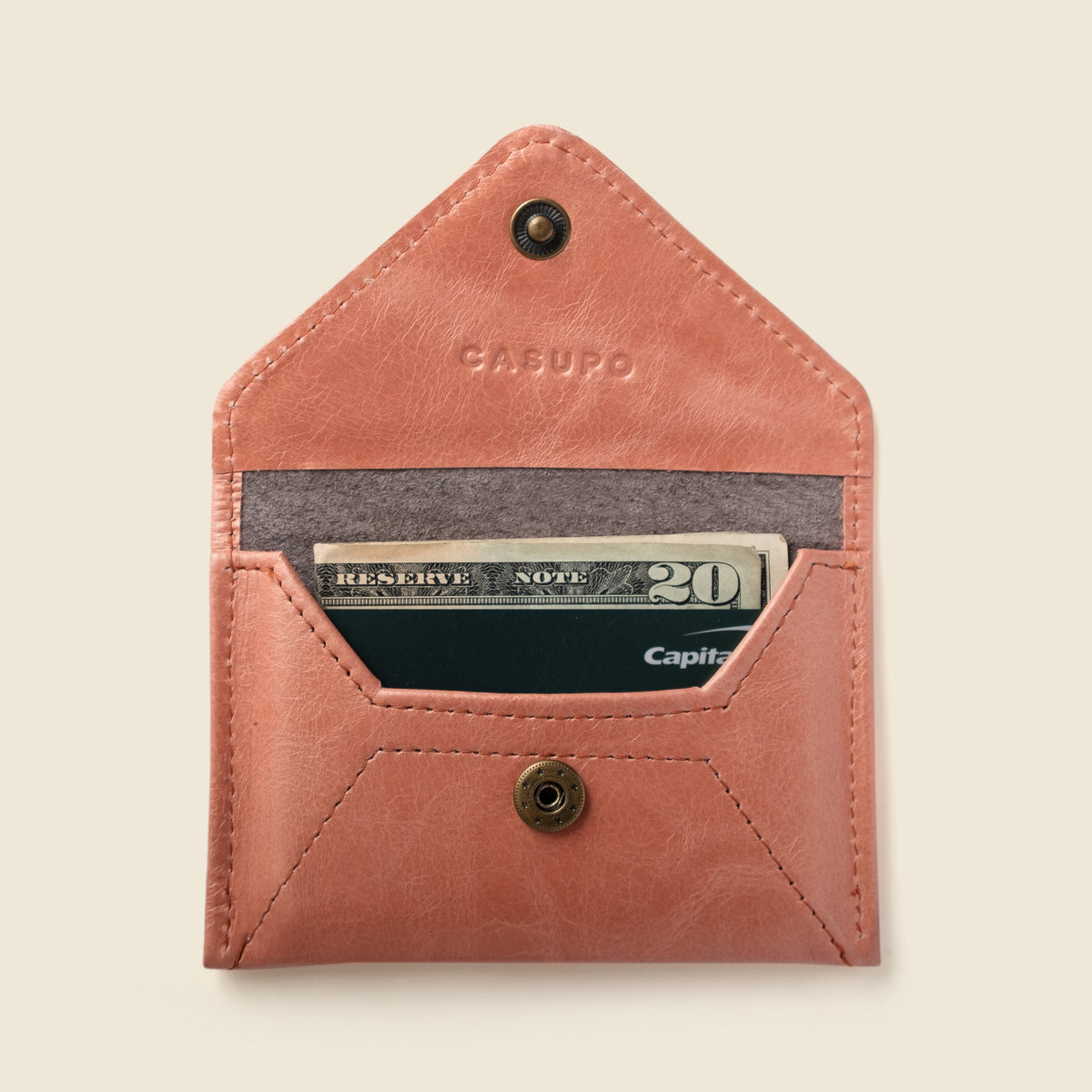 Mini Envelope Wallet With RFID protection - Pearl Pink