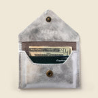 Mini Envelope Wallet With RFID protection - Silver Glitter