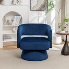Velvet 360° Swivel Barrel Accent Chair