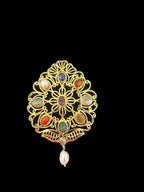 PS373 FAHM Navratan pendant set  with real stones ( READY TO SHIP )