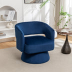 Velvet 360° Swivel Barrel Accent Chair