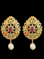PS373 FAHM Navratan pendant set  with real stones ( READY TO SHIP )