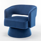 Velvet 360° Swivel Barrel Accent Chair