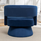 Velvet 360° Swivel Barrel Accent Chair
